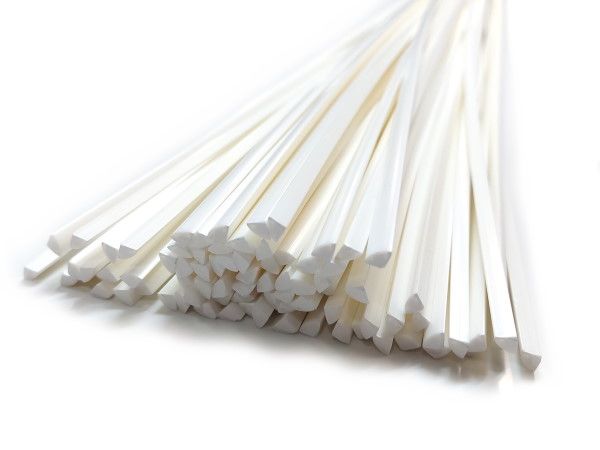 Plastic welding rods PE-HD 6mm Triangular White 1kg rods HDPE top | az-reptec